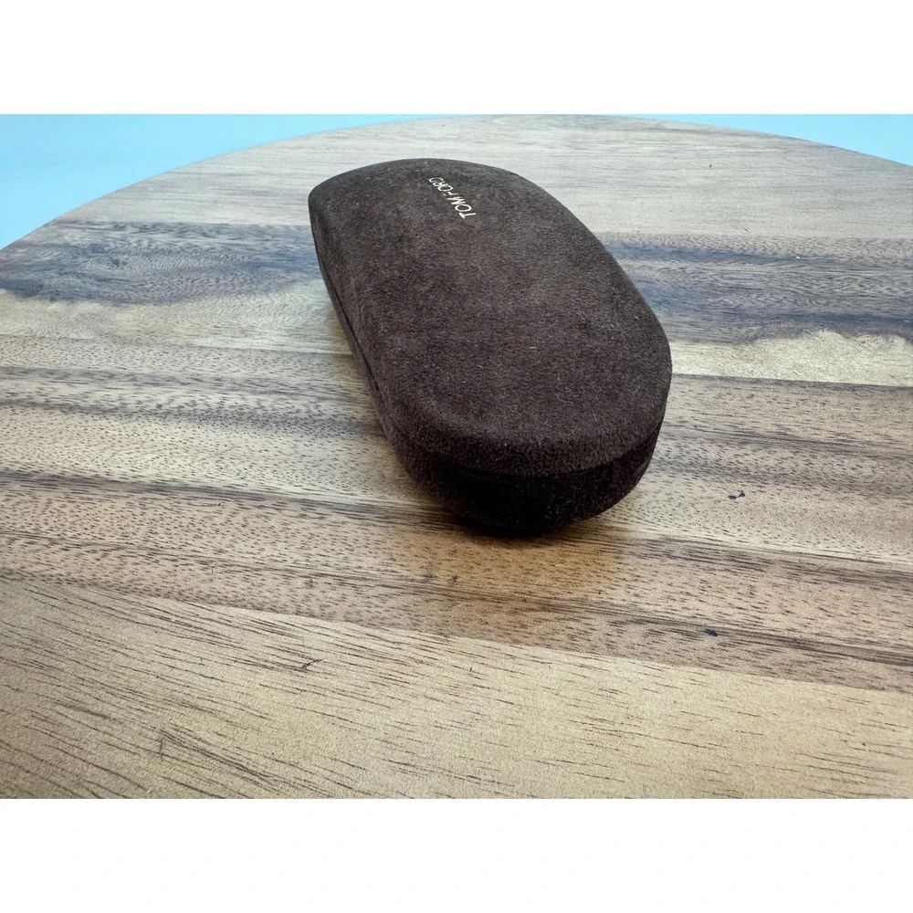 Tom Ford Brown Suede Hard Case for Glasses‎ Sunglasses Eyewear